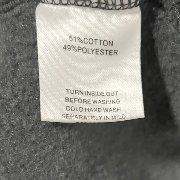 White Fox Boutique Leisure Hoodie Womens Sz L/XL Dark Gray Oversized Sweatshirt - Picture 7 of 8